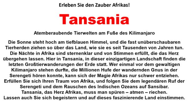 Tansania Vortrag Gröschel Reisen 2023